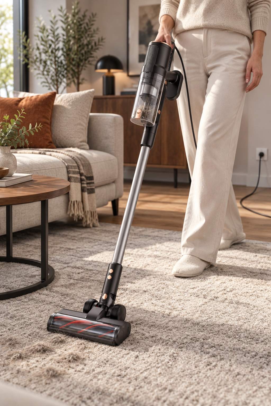 Test cord length in the real cleaning route